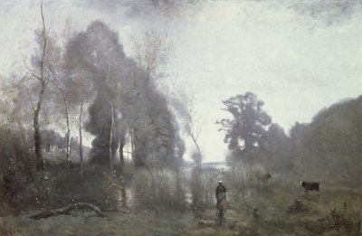 ヴィレダヴレーの池、1868年 作： Jean Baptiste Camille Corot